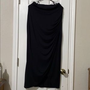 Worthington ruched black maxi skirt!
